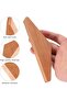 4-pack Wooden wall hooks, vintage coat hat towel hangers with screws, teak 14.2x2x4.4cm - 3