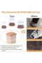 24-piece chair leg protector set, suitable for chairs 14-36 mm in height, includes clear felt padding, 1.25-inch silicone furniture covers, elastic... - 3