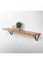 2pc 160mm Black Metal Triangular Floating Shelf Wall Brackets, Prism Hairpin Wall Shelf Mount - 2