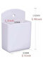 A set of 4 white remote control holders, remote control hangers, and wall-mounted multimedia storage boxes, suitable for home offices and bedrooms. - 2