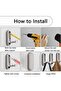 4-pack foldable wall hooks, 90-degree folding hooks, concealed coat hooks, suitable for bedrooms and bathrooms, silver. - 4