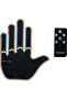 Interactive 203 LEDs Amber Car Gesture Indicator Light 4 Gestures Remote