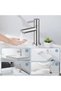 Cold water basin faucet, single-handle mixer faucet, suitable for outdoor basins and guest bathrooms, made of stainless steel, gray. - 5