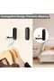 Folding hooks, black folding wall hooks (4-pack), heavy-duty folding hooks, towel hooks - 4