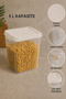 4-Piece 5Lt Lockable Lid Organizer Box - Kitchen Organizer Deep Elora Food Storage Container Beige - 3