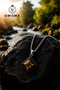 Men's Steel Necklace - Premium Geometric Design with Tiger's Eye Stone Stainless Steel • Gift for Lover • Gift for Spouse Necklace - 2
