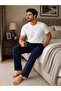 Cotton Pocket Plaid Printed Elastic Waist Stylish and Comfortable Men's Pajama Bottoms - 2