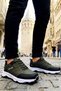 Oscar Men's White Green Parachute Fabric Casual Sports Shoes Mhr5240