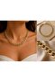 Luna Gold Thick Chain Necklace - 3