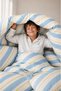 Milbay Group Multi-Colored Striped Duvet Cover Set Modern Minimalist Geometric Pattern Double Bed Quilt Cover - 4