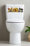 Toilet Sticker Set of Three Cute Dogs Winking, Cheerful and Playful Bathroom Stickers - 4
