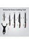 6-Piece Kitchen Knife Set with Peeler, Ultra-Sharp Chef Knives for Meat & Vegetable Prep, Ergonomic Handle Cooking Cutlery Set for Home Kitchens, Chefs & Daily Cooks - 2