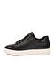 Men's Black Genuine Leather Lace-Up Comfortable Smart Casual Shoes Sneaker M196 m - 2