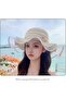 Wide-brimmed straw hat with a wavy brim – a stylish butterfly-strap sun hat | perfect for beach vacations and outdoor trips - 3