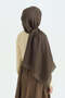 Silk Cotton Shawl - Brown - 3