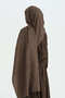 Cotton Naia Blend Natural Shawl - Dark Mink - 3