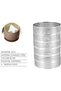 Round perforated cake rings, 2.5 cm high and 8 cm in diameter, suitable for cakes, tarts, and quiche. Made of stainless steel, pack of 8. - 2