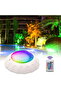 LED underwater swimming pool light, 9-inch color-changing pool light, IP68 bulb, 38W 12V RGB, suitable for swimming pools.