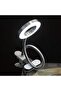 Light Clip Clip-on LED Desktop Magnifying Light Clip 3-Mode Dimmable Magnifier for Bed Work Crafts DIY Silver 1 Unit - 5