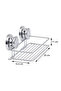 Silver metal shower rack, 10.5 x 25 x 11 cm - 3