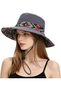 Women's sun hat, jungle hat, universal size, UV protection, foldable brim, suitable for hiking, cycling, fishing, and the beach (grey).