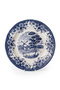 Earthenware Classic Blue Windmill & Floral Pattern Chop Plate, 12.1 Inch, White