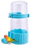 Small animal water bottle - Plastic cage feeder - Bird waterer - Suitable for hamsters, chicks, parrots, quails - Blue - 16.5 x 11.5 cm - 495 ml