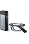 Folding Reading Glasses - Metal Foldable Rectangular Portable Reading Aid - Small, Classic, Compact, Blue Light Blocking Glasses with Hard Lens...