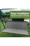 Garden swing seat cover, suitable for garden gliders, garden chairs, swing chairs, 2-seater and 3-seater (grey, 148 x 50 x 50 cm). - 3