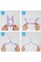 5-Pack clothes hangers - folding clothes hangers - plastic clothes racks w/non-slip grooves - For home - travel - outdoor camping - hiking - 4