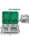 Stainless Steel 5-Compartment Bento Lunch Box, Leak-Proof Food Container with Dividers for School, Office & Travel - 5