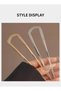 Set of 2 U-shaped French hairpins for women: metal hairpins for thick hair & French twist - hairpin fork - holds updos, buns, chignons (gold/silver)