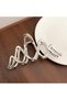 Large Double Wave Metal Hair Claw Clip (1 Piece) - Premium Non-Slip Silver Wave Hairpin Accessories for Thick Hair - 3