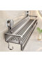 Heavy-Duty Rust-Proof Shower Caddy with Towel Hooks (No Drilling Required)