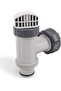 Swimming pool plunger valve assembly - Set of 2 above-ground piston valves with gaskets and nuts - Accessories for drain pipes - 2