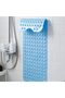 Non-Slip Bathroom Mat (100 x 40 cm) - Mildew Resistant, Soft & Machine Washable Shower Mat with Suction Cups & Drain Holes - Gray - 3