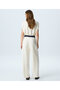 KONTRAST ELASTİK BEL PANTOLON - 6