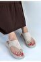 Oliwa Beige Suede Flip Flop Sandals - 3