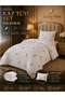 Single Goose down Duvet Set – Goose down Filled Duvet + 1 Goose down Filled Pillow, Lightweight and Breathable