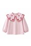 Girl's Collar Cherry Embroidered Bodysuit