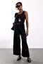 Black Tensel Jeans with Elastic Waist - 2