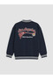 Two Mt Shop Quality Lcw Kids Navy Blue 3 Thread Printed Boys' Cardigan - 6