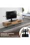 Universal TV Stand with Bracket for 37-55 Inch LCD LED TVs, Height Adjustable TV Base Mount, Floor Standing, Holds 45 KG Max, VESA 600x400mm - 6