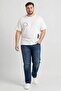 Men Crew Neck Short Sleeve Brand Logo T-Shirt, White - 3
