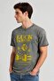 Men Crew Neck Short Sleeve Graphic Print T-Shirt, Grey - 3