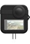 Silicone camera housing, soft protective case with lens cap, and adjustable camera body strap. - 5