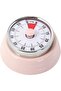 Kitchen timer, magnetic mechanical countdown timer with visual display, 60-minute manual timer, suitable for classrooms, gyms, offices, etc. (pink)