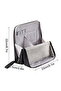 Black Vertical Large-Capacity Waterproof Cosmetic Pencil Travel Organizer Bag - 2