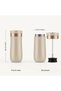 320ml double-walled insulated stainless steel portable French press travel mug for coffee and tea - 2