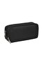 Children's pencil case, large capacity, beautiful double-layer design, suitable for teenagers, black.